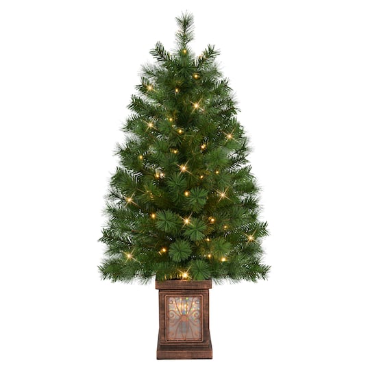 3.5ft. Pre-Lit Battery Operated Potted Artificial Christmas Trees